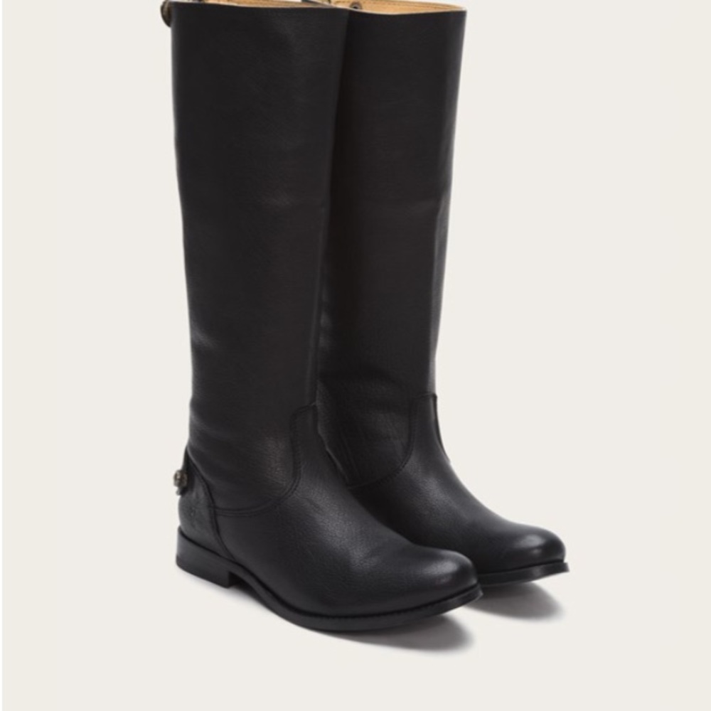 Frye Melissa button back zip 7 black